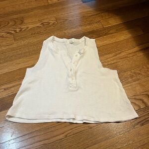 Aerie Cropped Waffle Tank